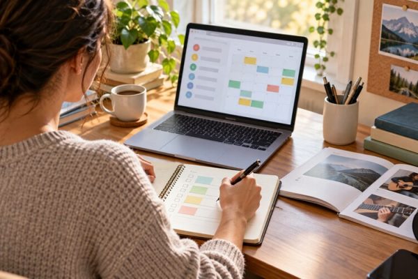 Yeni beceri için öğrenme planı hazırlayan kişi